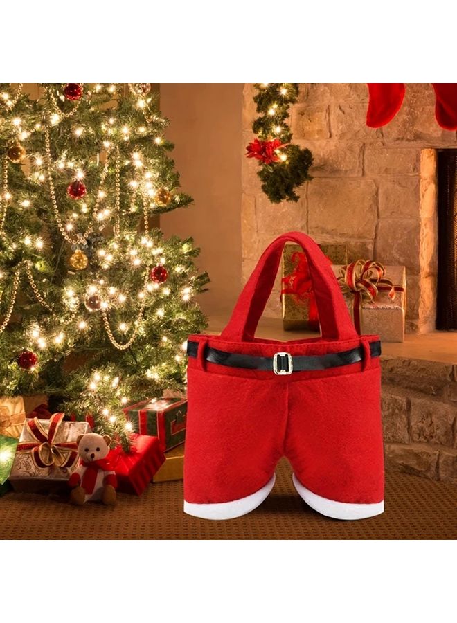 Large Size 12pc Christmas Gift Bags Santa Claus Shorts Polyester Candy Bags Set - Image 4